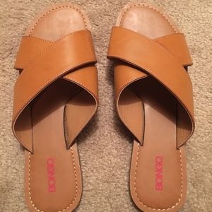 bongo shoes brown leather slides size 9 poshmark